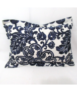 Tommy Bahama Colonial Hill Floral Navy Italian Decorative Pillow - £24.03 GBP