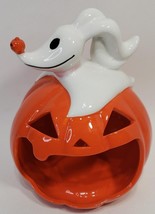Nightmare Before Christmas Zero  Jack O Lantern Ceramic Candy Bowl - $729.58 MXN
