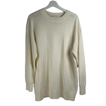 Aritzia Wilfred Size M Endless Sweater Merino Wool Blend Crew Neck Oversized - £26.08 GBP