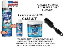 Andis Clipper Blade Care Maintenance Spray,Dip WASH,OIL/LUBE KIT-Cleaner,Coolant - £39.95 GBP