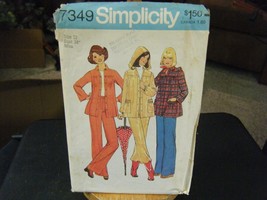 Simplicity 7349 Unlined Smock Jacket w/Optional Hood &amp; Pants Pattern - S... - $9.93