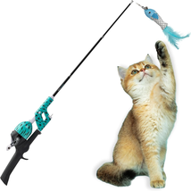Cat Caster Fishing Pole Toy | Tangle Free, Retractable &amp; Easy to Store. Includes - £52.45 GBP