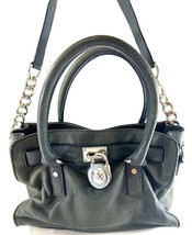 Michael Kors Dark Green Hamilton Slouch Satchel Pebbled Soft Leather Pad... - $82.07 CAD