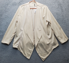 ACEVOG Blazer Jacket Womens 2XL Tan Long Sleeve Lightweight Open Drape F... - $23.05