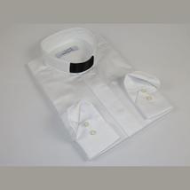Mens CEREMONIA Clergy Pastor Priest Shirt 100% Cotton Turkey #stn 13 HYB White image 2