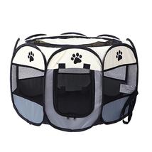 Pet Playpen Octagonal Dog Cage Cathouse Foldable Oxford Cloth Fence Pet Supplies - £47.16 GBP