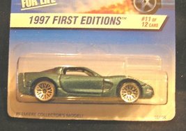 Mattel Hot Wheels - &#39;97 Corvette - 1997 First Edition - Plus Free Gift!! #16668 - £8.05 GBP