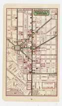 1951 Original Vintage Map Of Buffalo New York Downtown Business Center - $24.46