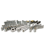 SAE Metric Mechanics Tool Set 123-Piece Ratchet &amp; Socket Sets 1/4 in. an... - $70.61