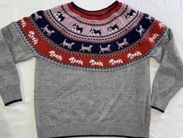 Holiday Time Christmas Sweater Fair Isle Sweater Dog Beagle Scottie Boxer Sz XXL - £13.81 GBP
