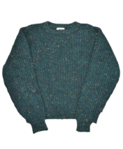 Vintage Gap Sweater Mens XL Wool Green Crewneck Speckle Knit Chunky - $38.55