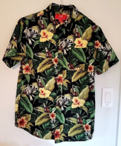 Pacsun Coca Cola Floral Button Up Shirt Size Small Coke Bottles Green Colorful - £14.17 GBP