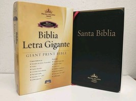 Santa Biblia Reina-Valera 1960 Negro Piel fabricada Letra Gigante Black Spanish - £23.37 GBP