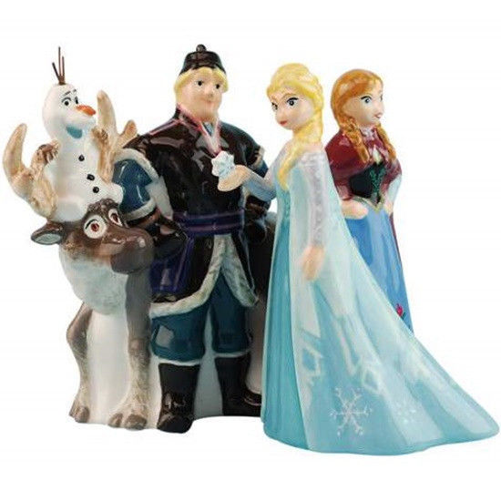 Primary image for Walt Disney Frozen Movie Main Cast of 5 Ceramic Salt and Pepper Shakers Set NEW