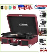 Portable Marsala Bluetooth Record Player with 3-Speed Turntable for Musi... - $1,843.31 MXN