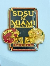 SDSU VS MIAMI Dec. 1, 1990 San Diego Sports Pin - £6.14 GBP