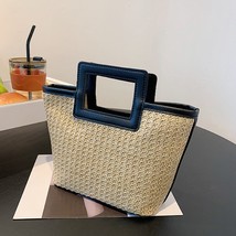En straw bag casual large capacity purse and handbag for women beach travel basket bags thumb200