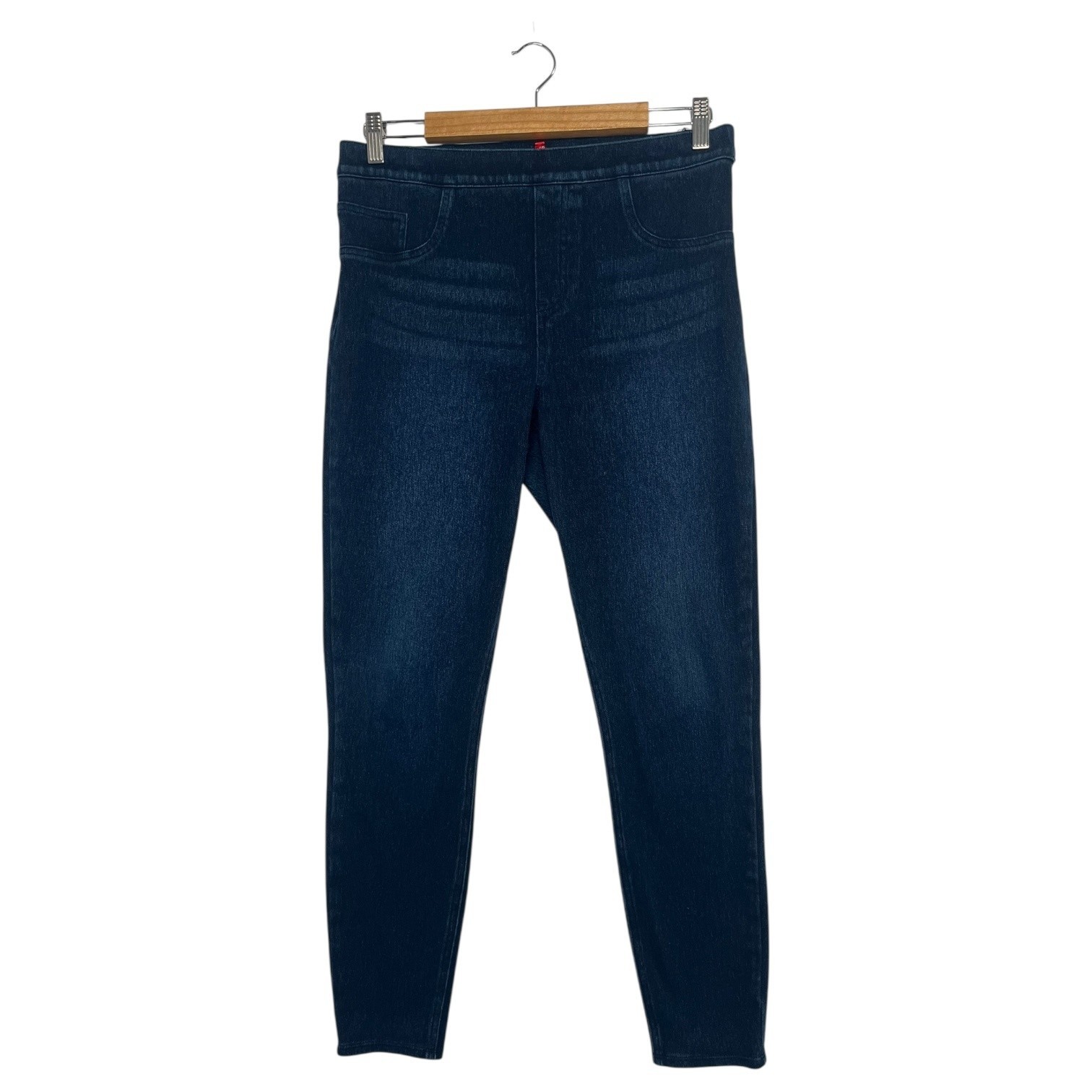 Spanx Skinny Jeans Womens Large Blue Jeggings Pull On Stretch Denim Pockets - $34.64