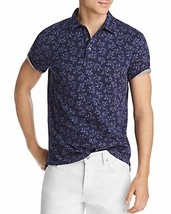 The Men&#39;s Store Premium Cotton Leaf-Print Jersey Classic Fit Polo Shirt-... - £19.64 GBP