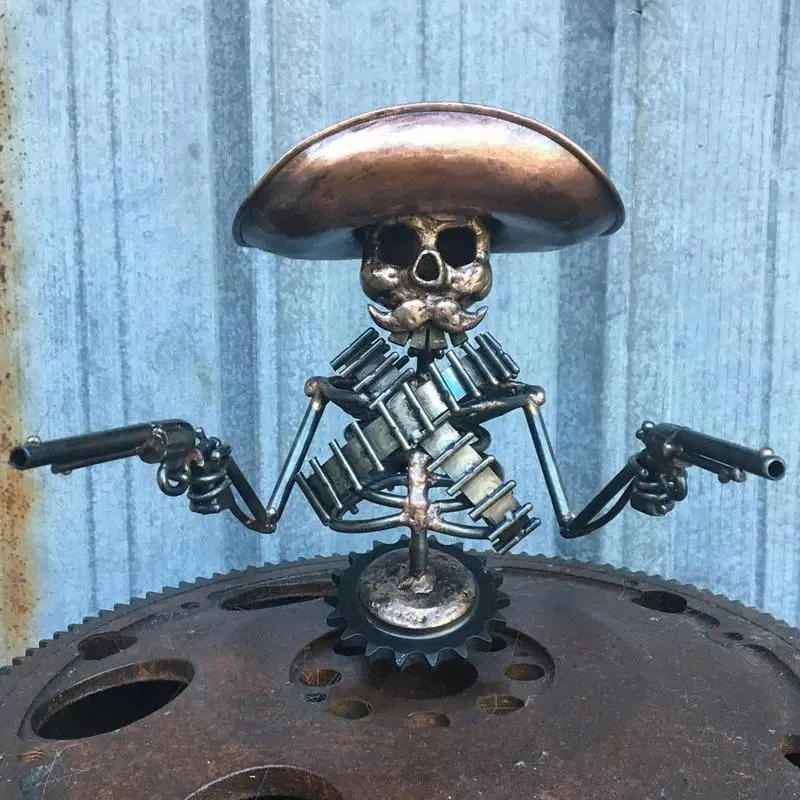Car Hood Ornaments Skull Dashboard Decoration Durable Metal Skeleton Sta... - £16.37 GBP