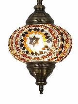 Handmade Pendant Ceiling Lamp Mosaic Shade, 2019 Stunning 16.5&quot; Height - 7&quot; Glob - £50.60 GBP