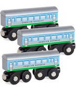 Thomas the Tank Engine Wooden Railway Express Coach Cars Wooden Train 3 Pcs - £17.08 GBP