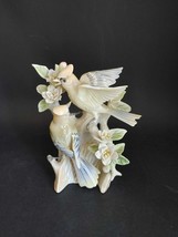 Vintage 1960s Ardalt Lenwile China Verithin Bird Figurine Wax Wing #6189 - £15.53 GBP
