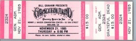 Grateful Dead Mail Away Untorn Ticket Stub Novembre 21 1985 Oakland Cali... - £64.47 GBP