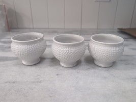 Trio of Spotti Pot White Planters, Mini Garden Pots, Succulent Holders, ... - £9.31 GBP