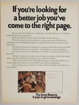 1973 Print Ad US Army Reserve Recruiting Opportunities 8 Weeks Basic Training - £15.20 GBP