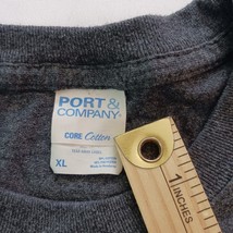 Port & Company REBELS REHOBOTH Men's Gray Cotton Graphic T-Shirt Long Sleeve XL image 3