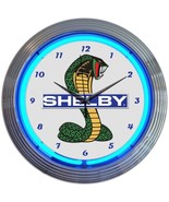 Shelby Cobra Ford Olp Mustang Car Garage Car Dealer Light Neon Clock 15&quot;... - £67.64 GBP