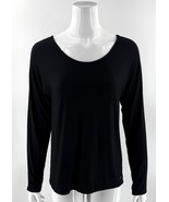 Splendid Womens Top Size Small Black Knit Open Back Long Sleeve Solid Shirt - $437.14 MXN