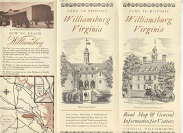 Colonial Williamsburg Virginia 4 Brochures with Maps History Visitor Inf... - $21.78