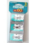 Maxell MC-60UR Microcassette 3 Pack Sealed for use in Micro Cassette rec... - $10.77 CAD