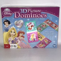 Disney Princess 3D Picture Dominoes Game COMPLETE Ariel Belle Cinderella Aurora - $19.99