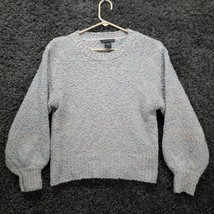 Chelsea &amp; Theodore Sweater Women Small Pink Blue Popcorn Knit Crew Neck ... - £9.92 GBP