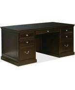 Martin Fulton FL680 Executive Pedestal Desk - 7-Drawer Espresso Cherry - $10,349.23 MXN