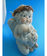 Vintage Dreamsicle Angel holding  Lamb 5&quot; Kristin Cast art - £7.09 GBP