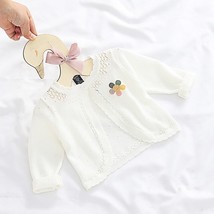 0-8yrs Sweet Summer Little Girls White Cardigan Baby Fashion Thin Kids Jacket Co - £70.67 GBP