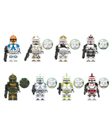 8Pcs Star Wars Minifigures Conor 13th Clone Trooper Boomer CT-9998 Mini ... - $403.26 MXN