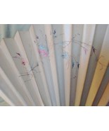 Antique Hand Painted Silk Fan with Pierced Guards and Sticks - $34.65