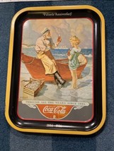 Vintage Coca Cola TRAY-Fiftieth Anniversary-Repro 1987- "Sea Captain" - $22.98