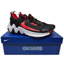 Nike Giannis Immortality 2 Mens 13 Black University Red Wolf Grey DM0825-005 New - £50.32 GBP