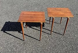 Pair of Teak Tables AB Ljungqvist Furniture Factory Production Period 1960 - £490.24 GBP