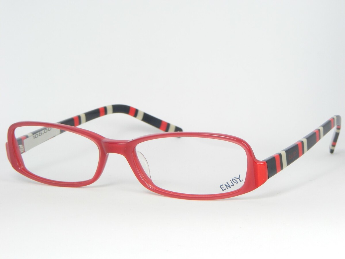 Nuevo Enjoy E 2711B Rojo Gafas Montura de Plástico E2711 50-15-135mm - $56.04