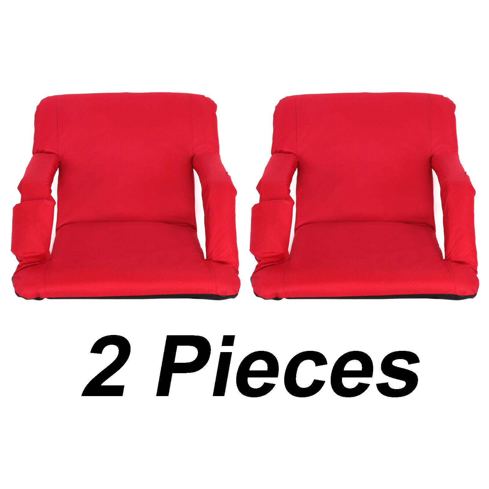 2 Pieces 5 Reclining Positions Stadium Seats Chairs For Bleachers Benches