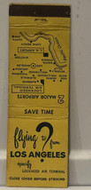 Flying to From Los Angeles Lockheed Air Terminal Matchbook Cover - £7.90 GBP