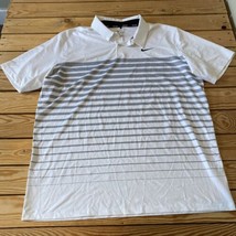 Nike Dri Fit Men’s Short Sleeve Polo Shirt Size XL White T1  - £14.90 GBP