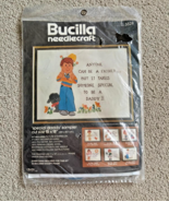 Bucilla Needlecraft Kit Special Daddy Sampler Vintage NOS 15x18 - $11.88